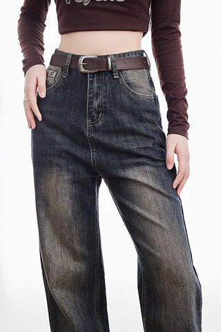 washed retro bootcut jeans