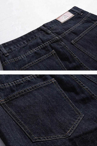 washed retro straight loose jeans