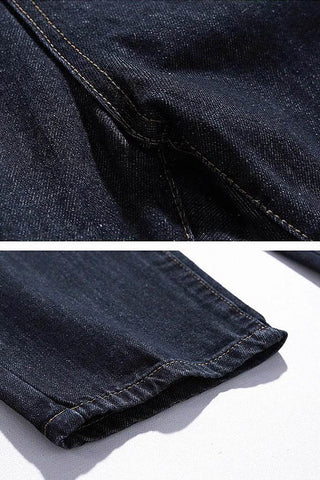 washed retro straight loose jeans