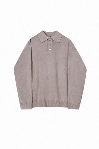 loose lapel long-sleeved sweater