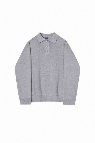 loose lapel long-sleeved sweater