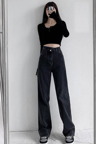 High-Waist Wide-Leg Jeans