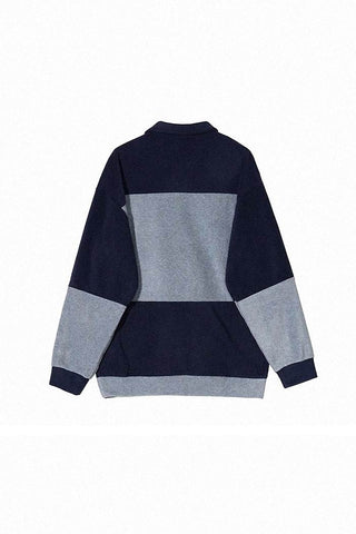 polo collar sweatshirt