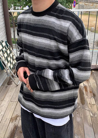 loose striped sweater