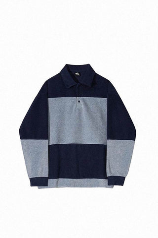 polo collar sweatshirt