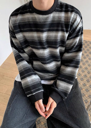 loose striped sweater