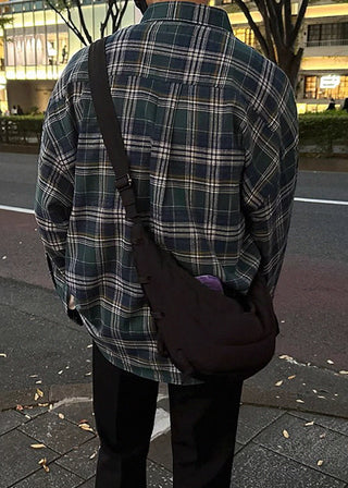 loose plaid shirt