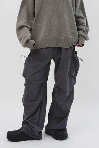 loose casual parachute cargo pants