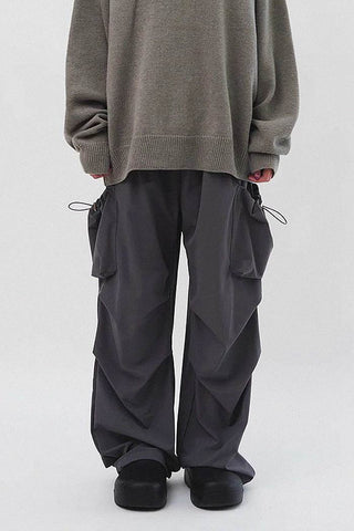 loose casual parachute cargo pants