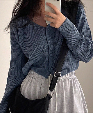 V-neck cardigan