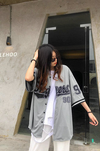 retro loose baseball jersey