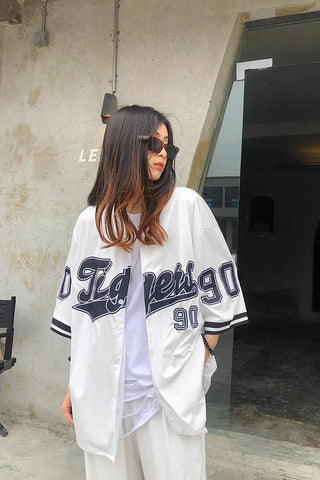 retro loose baseball jersey