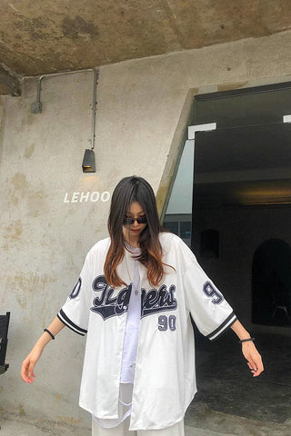 retro loose baseball jersey