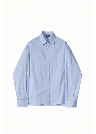 blue stripe pure Cotton shirt