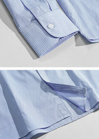 blue stripe pure Cotton shirt