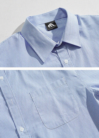 blue stripe pure Cotton shirt