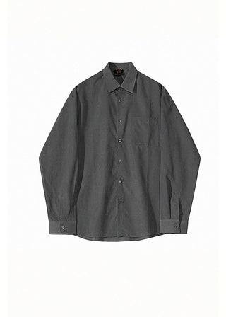 Iron free loose Casual long sleeve shirt