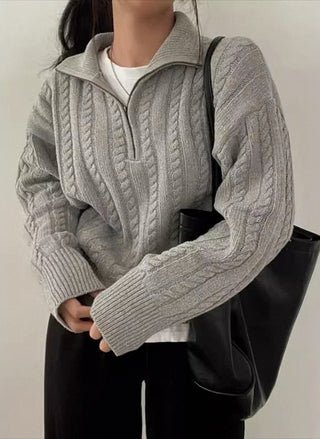 thick knitted retro jacket