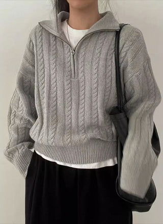 thick knitted retro jacket