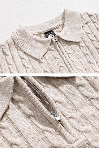 Loose Twist Half-Zip Jacket