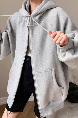 hooded zipper jacket