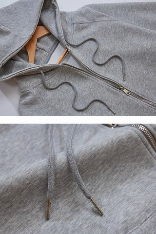 hooded zipper jacket