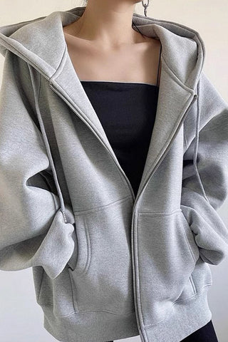 hooded zipper jacket