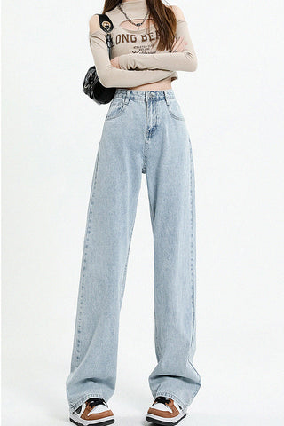 high waist wide-leg jeans