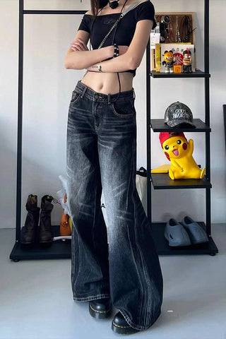 Retro High waist loose jeans