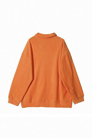 Loose lapel versatile sweatshirt