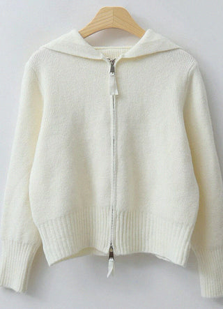 sweater hooded knitted cardigan