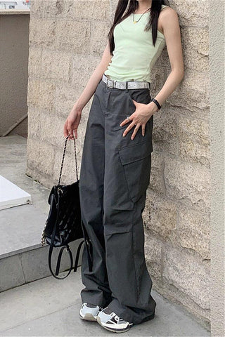 casual overalls high waist pants