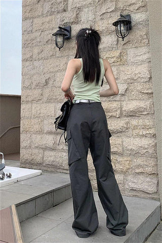 casual overalls high waist pants