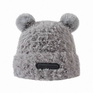 plush knitted woolen beanie