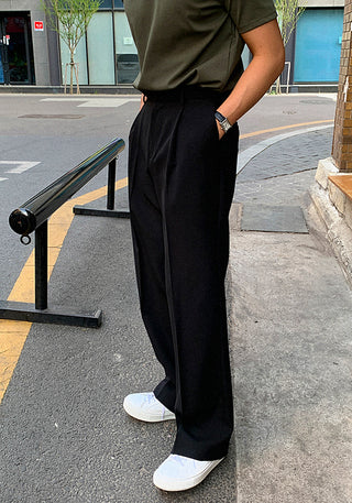 Straight Leg Loose Suit Pants