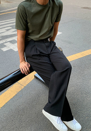 Straight Leg Loose Suit Pants