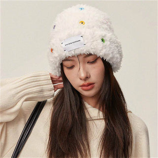 Furry Plush Knitted Beanie