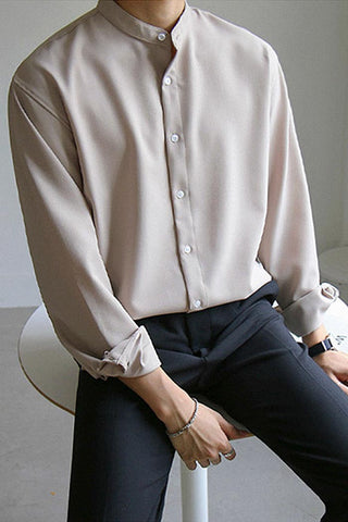 Casual Mandarin Collar Shirt