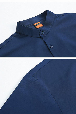 Casual Mandarin Collar Shirt