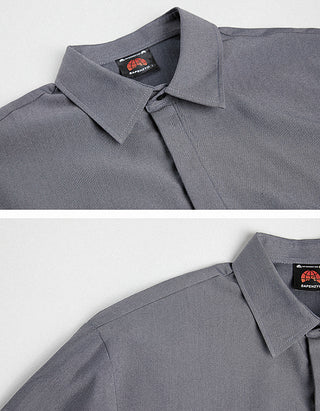 Gray Long-sleeved shirt