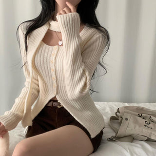 Retro Square Collar Ribbon Sweater