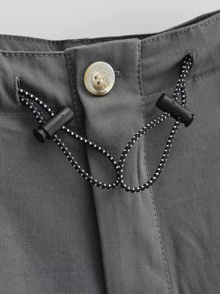 PLEATED BAGGY FIT CARGO PANTS