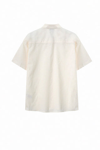 Loose Casual Linen Short-Sleeve Shirt