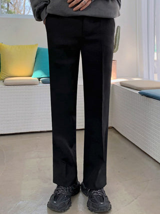 Korean style wide-leg suit pants