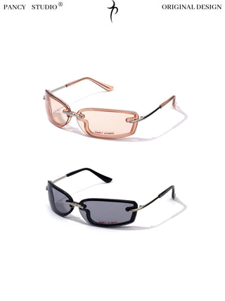 WRAP AROUND FRAMELESS SUNGLASSES