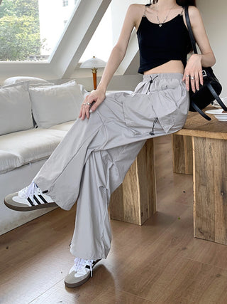 drawstring cargo trousers