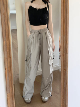 drawstring cargo trousers