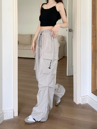 drawstring cargo trousers