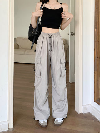 drawstring cargo trousers