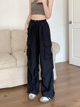 drawstring cargo trousers